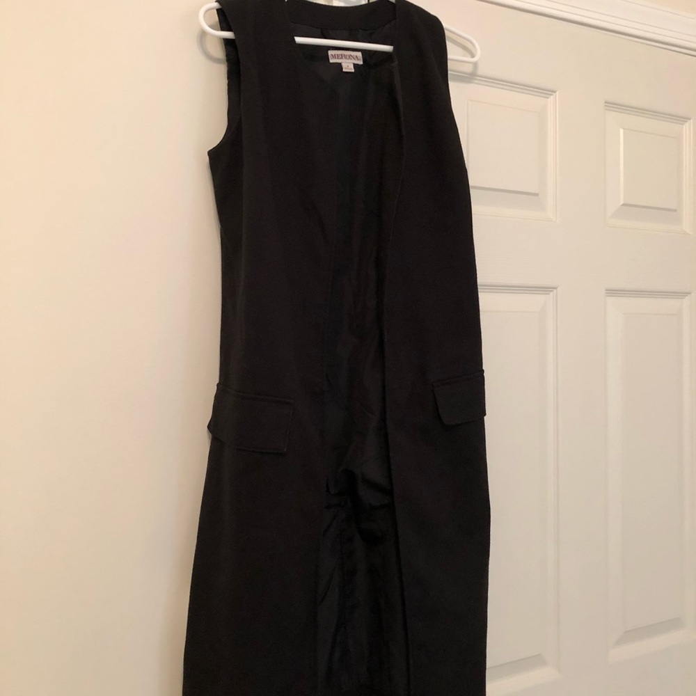 Black Long Vest